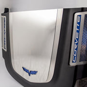 Corvette Flame Etched Engine Shroud Cover - Polished Stainless Steel : 2009-2013 ZR1,0
