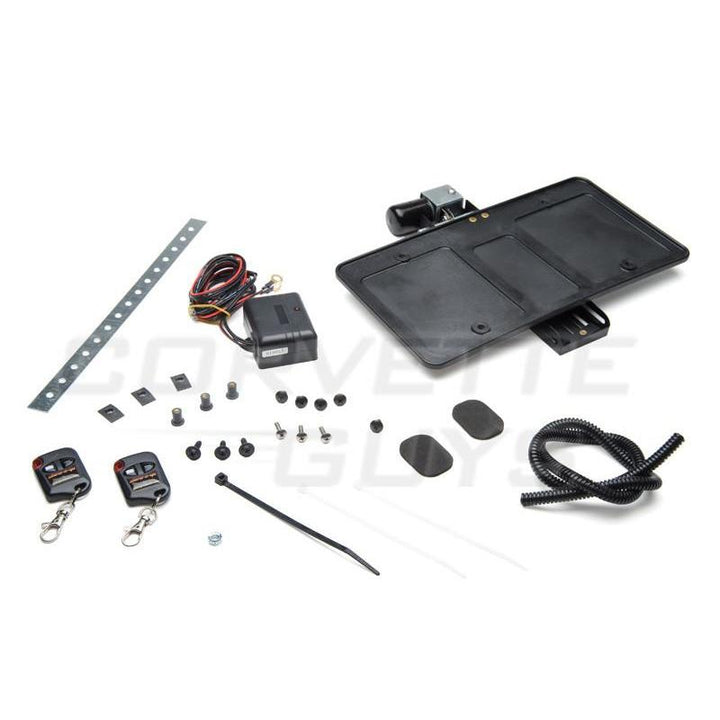Corvette Flip Down License Plate Holder - Motorized (97-13 C5, C6, C6 Z06, GS, ZR1),Exterior
