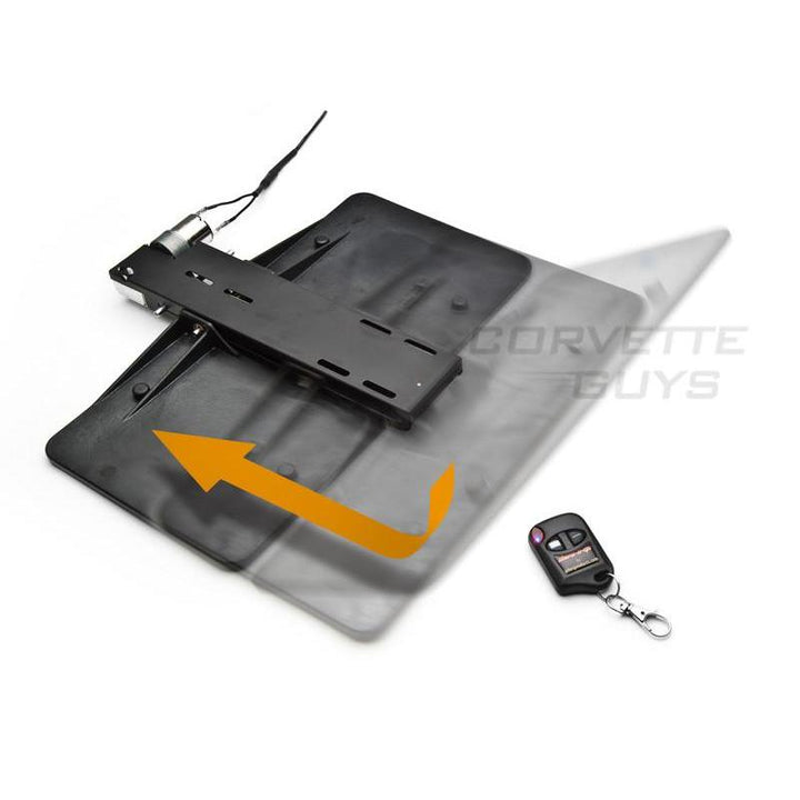 Corvette Flip Down License Plate Holder - Motorized (97-13 C5, C6, C6 Z06, GS, ZR1),Exterior