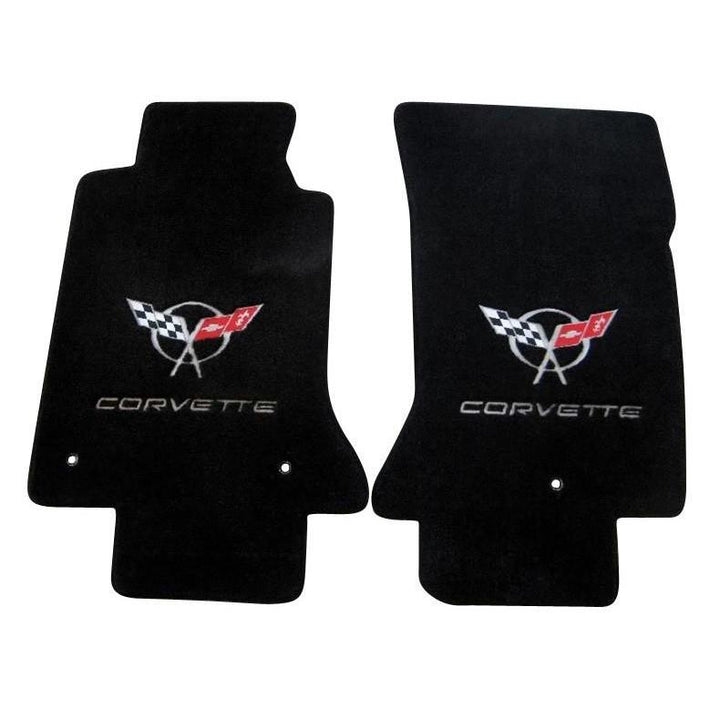 Corvette Floor Mats - Embroidered Double Logo : 1997-2004 C5,Interior