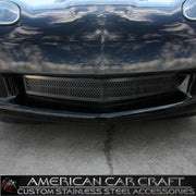 Corvette Front Lower Grille - Laser Mesh Stainless Steel Black Stealth : 2005-2013 C6,Exterior