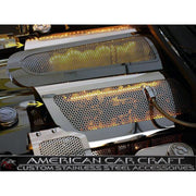 Corvette Fuel Rail Covers - Perforated Stainless Steel (Illuminated) : 2008-2013 C6 LS3,0