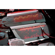 Corvette Fuel Rail Covers - Perforated Stainless Steel (Illuminated) : 2008-2013 C6 LS3,0