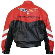 Corvette Grand Sport Leather Jacket Two Tone - Red/Black 2010-2013,Apparel