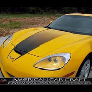 Corvette Hood Fade Stripe Decal - Black : 2005-2013 C6, Z06, Grand Sport,Exterior