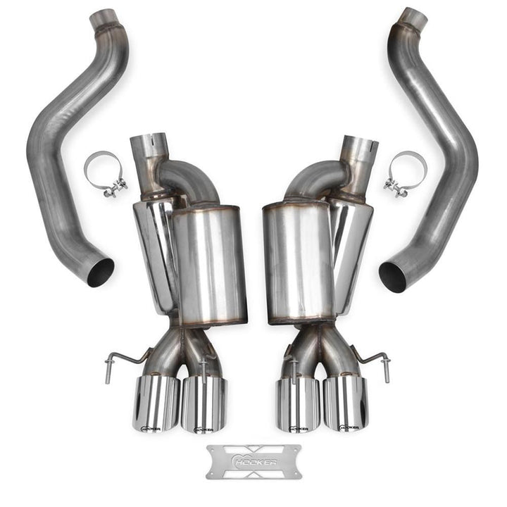 Corvette Hooker Blackheart Axle-back Exhaust System : 2005-2008 C6,Exhaust