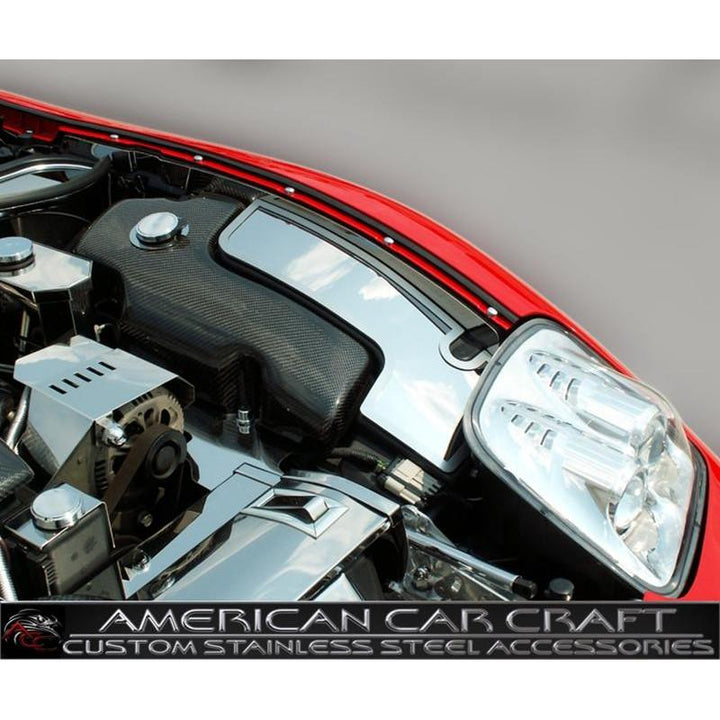 Corvette Inner Fender Covers 2 Pc. (Set) - Polished Stainless Steel : 1997-2004 C5 & Z06,Engine