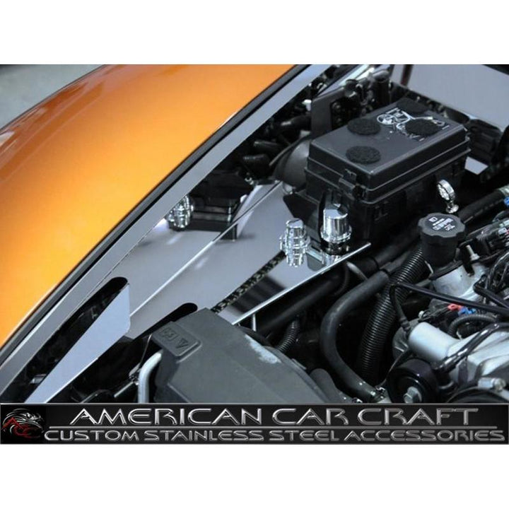 Corvette Inner Fender Liners 8 Pc. Kit (Non-Illuminated) - Polished Stainless Steel : 2005-2013 C6,Z06,Grand Sport,Engine