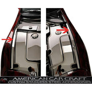 Corvette Inner Fender Liners with Top Caps 4 Pc. (Set) - Polished Stainless Steel : 1997-2004 C5 & Z06,Engine