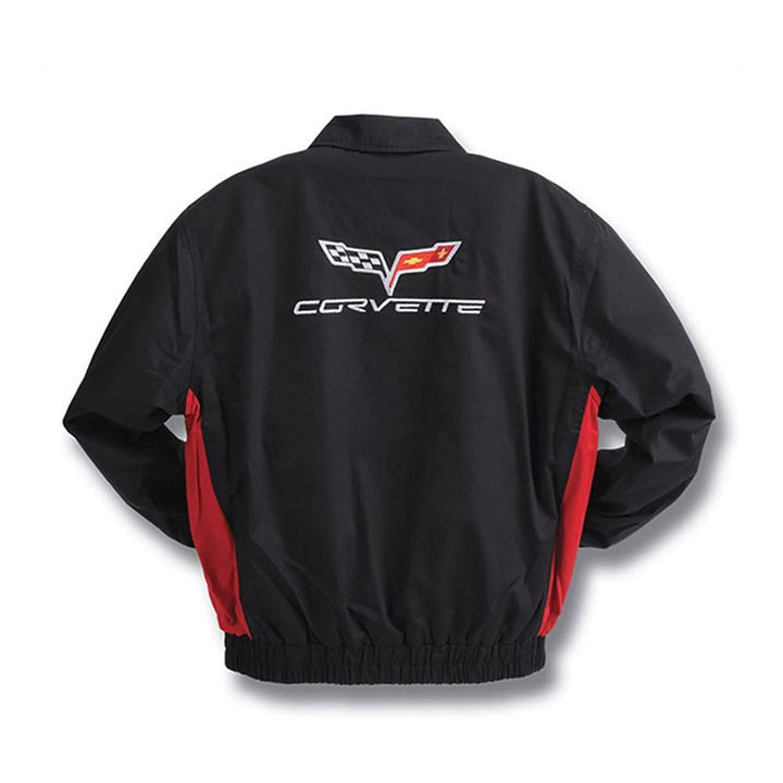 Corvette Jacket - Black and Red Twill Embroidered : C6 2005-2013,Apparel