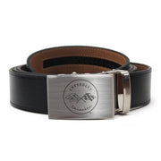 Corvette Leather Belt with Brushed Nickel Buckle : C1 Logo,Apparel