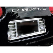 Corvette License Plate Frame - Billet Aluminum Chrome (97-04 C5 / C5 Z06),Exterior