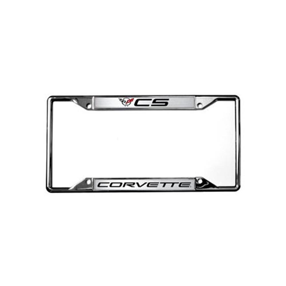 Corvette License Plate Frame - Chrome : 1997-2004 C5,Exterior