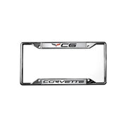Corvette License Plate Frame - Chrome : 2005-2013 C6,Exterior