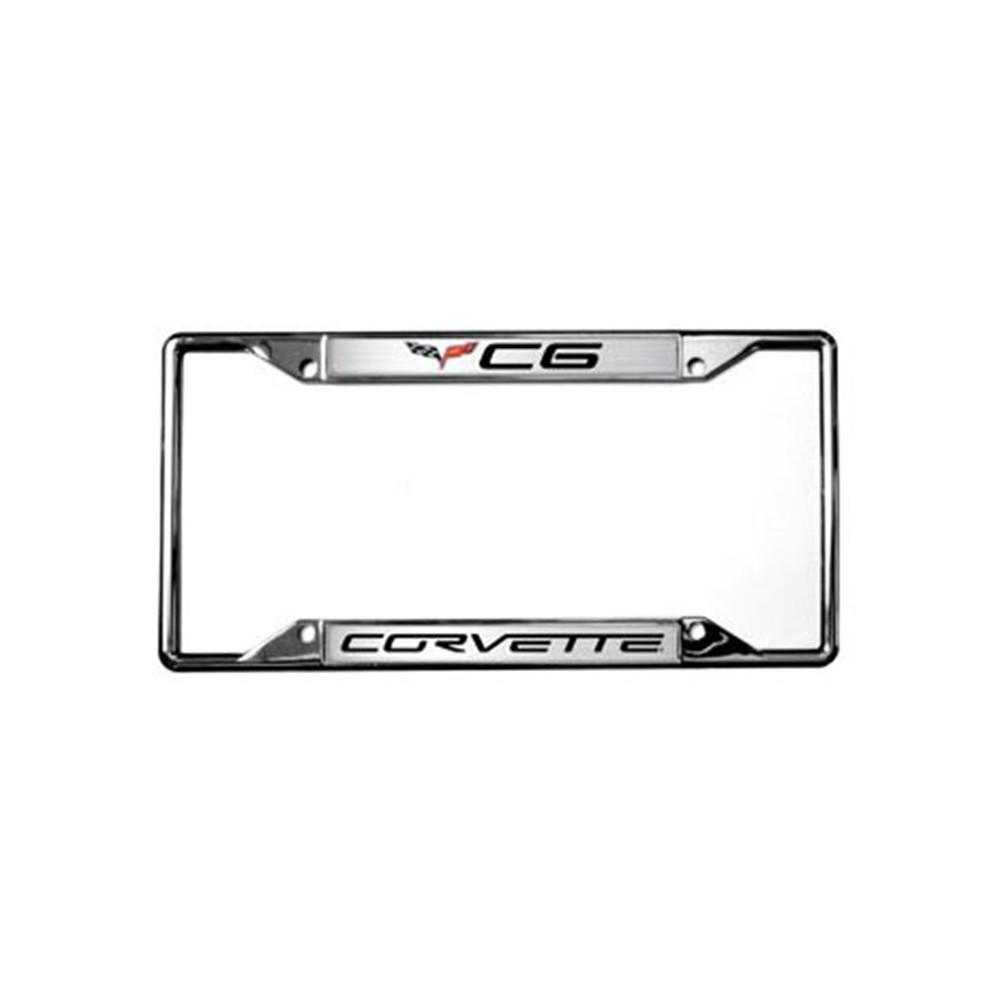 Corvette License Plate Frame - Chrome : 2005-2013 C6,Exterior