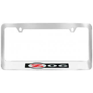 Corvette License Plate Frame - Chrome with Z06 Logo (01-04 Z06),Exterior