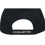 Corvette Logo Flag w/Stripe Hat/Cap - Black : C7 Grand Sport,Apparel