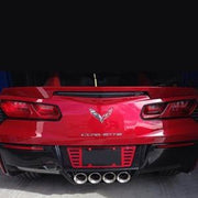 Corvette Louvered Rear License Plate Frame - Stingray Body Color Painted : 2014 C7,0