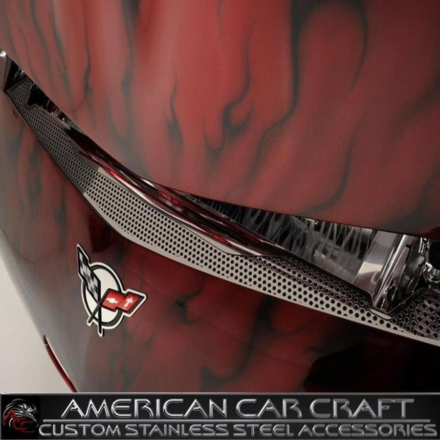Corvette Nose Cap - Perforated Stainless Steel Cover : 1997-2004 C5 & Z06,Engine