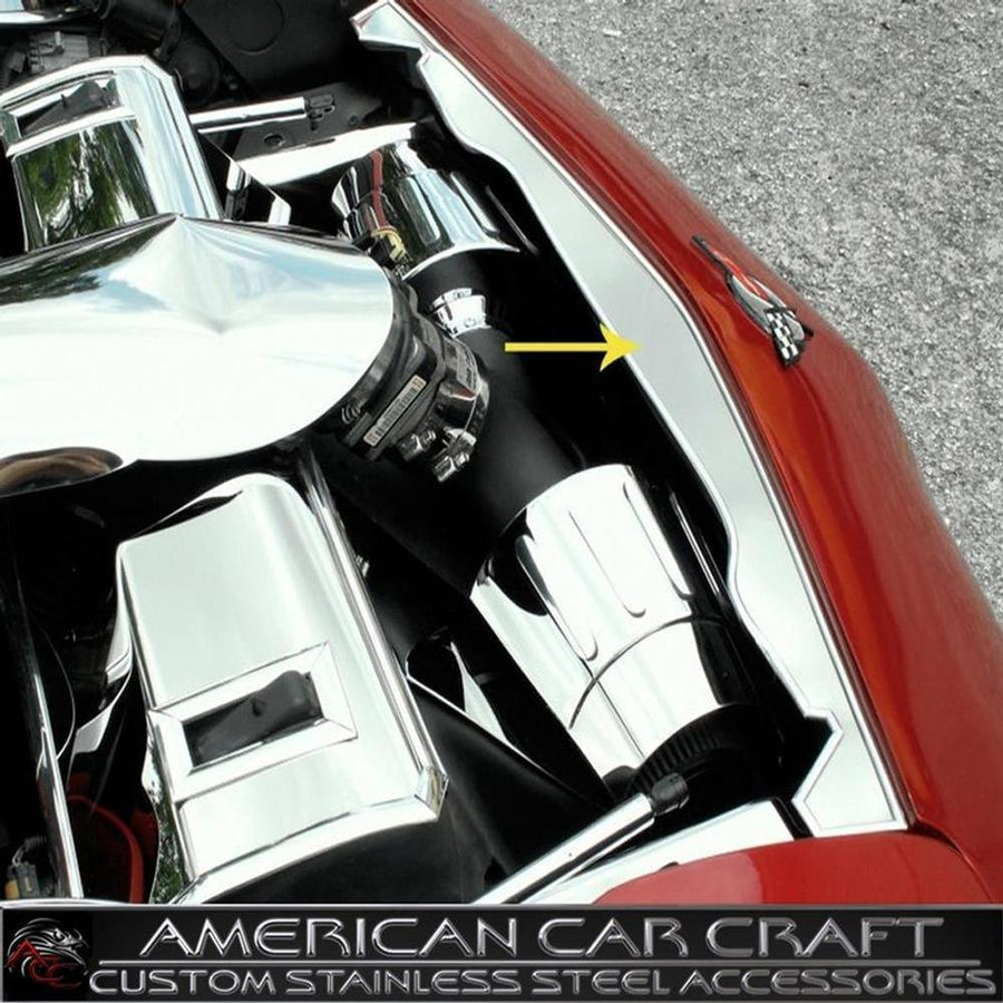 Corvette Nose Cap - Polished Stainless Steel : 1997-2004 C5 & Z06,Engine