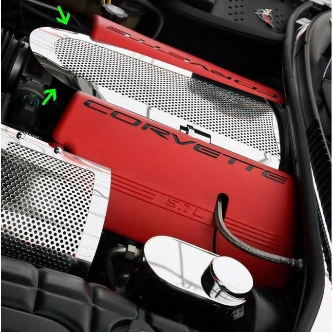 Corvette Plenum Cover - Perforated Stainless Steel : 1999-2004 C5 & Z06,Engine