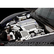 Corvette Plenum Cover Low Profile - Perforated Stainless Steel : 2008-2013 C6 & 2010-2013 Grand Sport,Engine