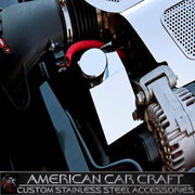 Corvette Power Steering Reservoir Cover - Polished Stainless Steel : 2005-2013 C6,Engine