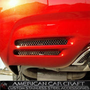 Corvette Rear Bumper Grilles - Laser Mesh Stainless Steel : 1997-2004 C5 & Z06,Exterior