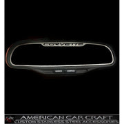 Corvette Rearview Mirror Trim Stainless Steel : 2005-2013 C6,Z06,ZR1,Grand Sport,Interior