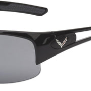 Corvette Rimless Sunglasses - Gloss Black : C7 Logo,Apparel