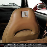 Corvette Seat Back Lever Trim Plate - Brushed Stainless Steel : 1997-2013 C5 & C6,Interior