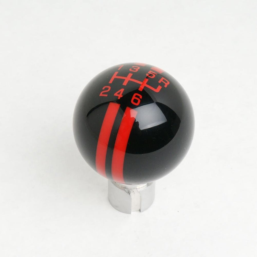 Corvette Shift Knob - Red Racing Stripes and 6 Speed Pattern : 2005-2013 C6,Z06,ZR1,Grand Sport,Transmission & Driveline