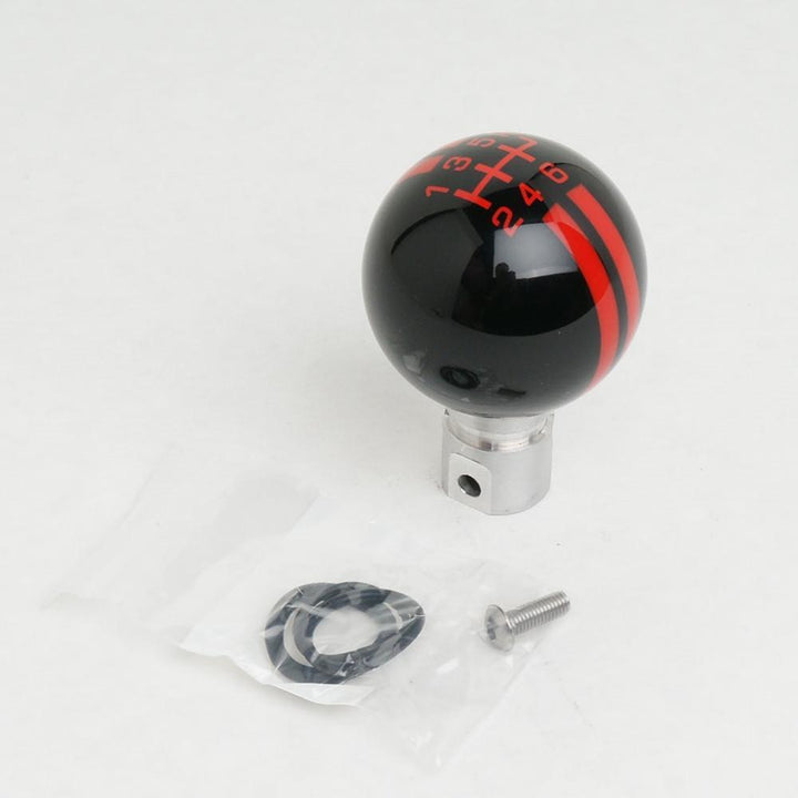 Corvette Shift Knob - Red Racing Stripes and 6 Speed Pattern : 2005-2013 C6,Z06,ZR1,Grand Sport,Transmission & Driveline