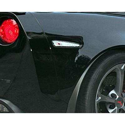 Clear LED Side Marker Lights For 2005-2013 Chevy Corvette C6 - 4pc Set (Front & Rear) With Bulbs, AJP Distributors