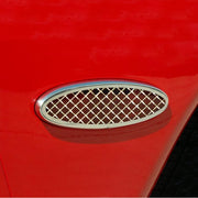 Corvette Side Marker Light Trim - Laser Mesh - Stainless Steel : 1997-2004 C5 & Z06,Lighting