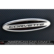 Corvette Side Marker Light Trim with Corvette script - Stainless Steel : 1997-2004 C5 & Z06,Lighting