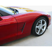 Corvette Side Vent Perforated Grilles with Spears - Blakk Stealth : 2005-2013 C6,Exterior