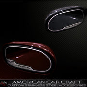 Corvette Sideview Mirror Trim Pair Stainless Steel : 2005-2013 C6,Z06,ZR1,Grand Sport,Exterior