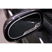 Corvette Sideview Mirror Trim Pair Stainless Steel : 2005-2013 C6,Z06,ZR1,Grand Sport,Exterior