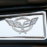 (97-04 C5) : Corvette Sill Plates - Billet Aluminum Chrome with C5 Logo,Interior