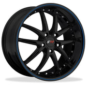 Corvette SR1 Performance Wheels - APEX Series : Gloss Black w/Blue Stripe,Wheels & Tires
