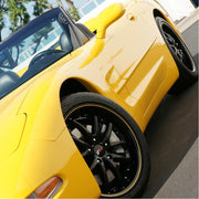 Corvette SR1 Performance Wheels - APEX Series : Gloss Black w/Yellow Stripe,Wheels & Tires