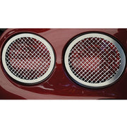 Corvette Taillight Grilles with Laser Mesh - Polished Stainless Steel 4 Pc. : 2005-2013 C6,Z06,ZR1,Grand Sport,Exterior