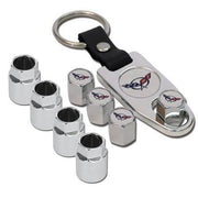 Corvette Valve Stem Package - Chrome with C5 Emblem (97-04 C5 / C5 Z06),0