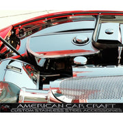 Corvette Water Tank Covers with Cap Cover - Polished Stainless Steel : 1997-2004 C5 & Z06,Engine