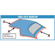 Corvette Weatherstrip - Window Upper & Rear Side Rails - Hardtop (1968-1975),0