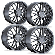 Corvette Wheel - 2009 ZR1 Style Reproduction (Set) : PVD Black Chrome for your 1997-2012 C5, C6, ZR1, Z06 or Grand Sport Corvette!,Wheels & Tires