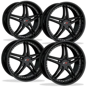 Corvette Wheels - SR1 Performance Wheels / BULLET Series (Set) - Gloss Black : C5,C6,Wheels & Tires