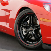 Corvette Wheels - SR1 Performance Wheels / BULLET Series (Set) - Gloss Black with Red Pinstripe : 18x8.5/19x10 1997-2012 C5,C6,Wheels & Tires