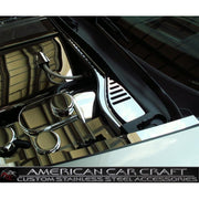 Corvette Wiper Cowl Cover - Polished 2 Pc. Stainless Steel : 2008-2013 C6 & Grand Sport,Engine